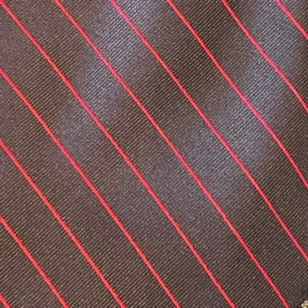 Brooks Brothers Necktie Men Brown Red Striped Repp Dark Academia Preppy Silk USA
